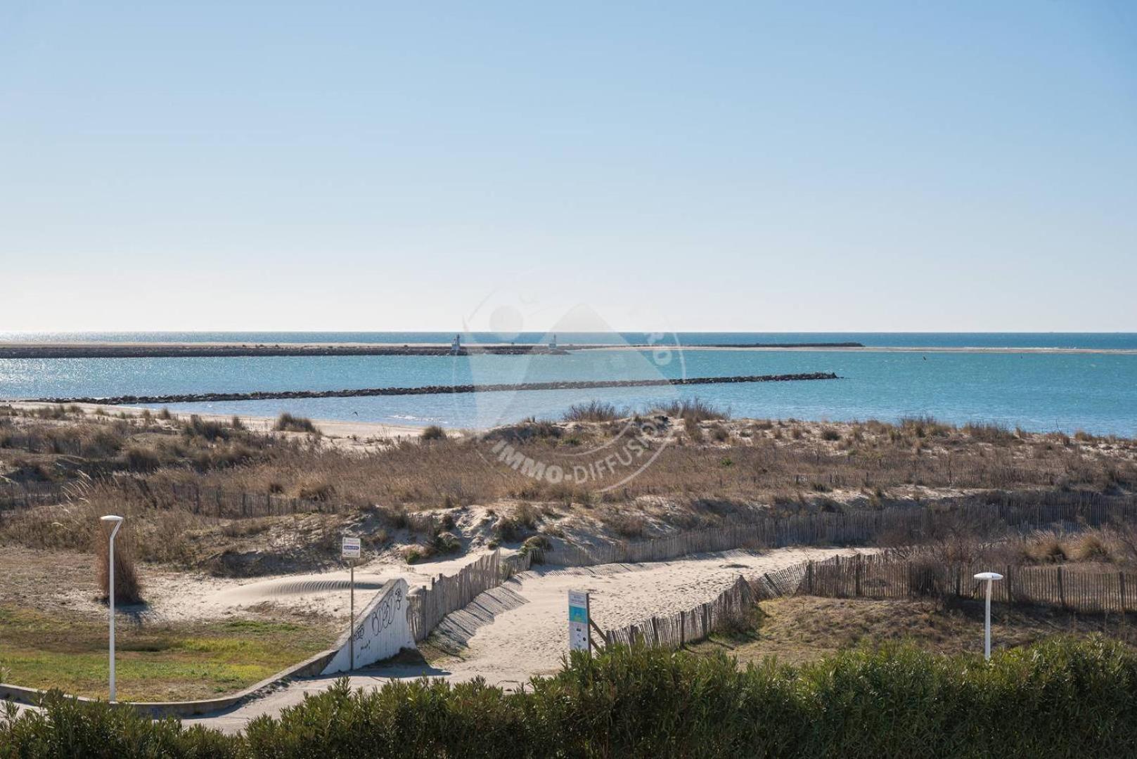 As21522 - P2 climatisé avec belle vue sur la Mer avec piscine et parking privé Le Grau-du-Roi Extérieur photo